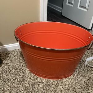 Orange ice/drink tub metal